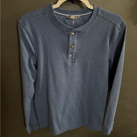 Member's Mark Thermal Henley Men's Size Small Blue NEW - Picture 1 of 8